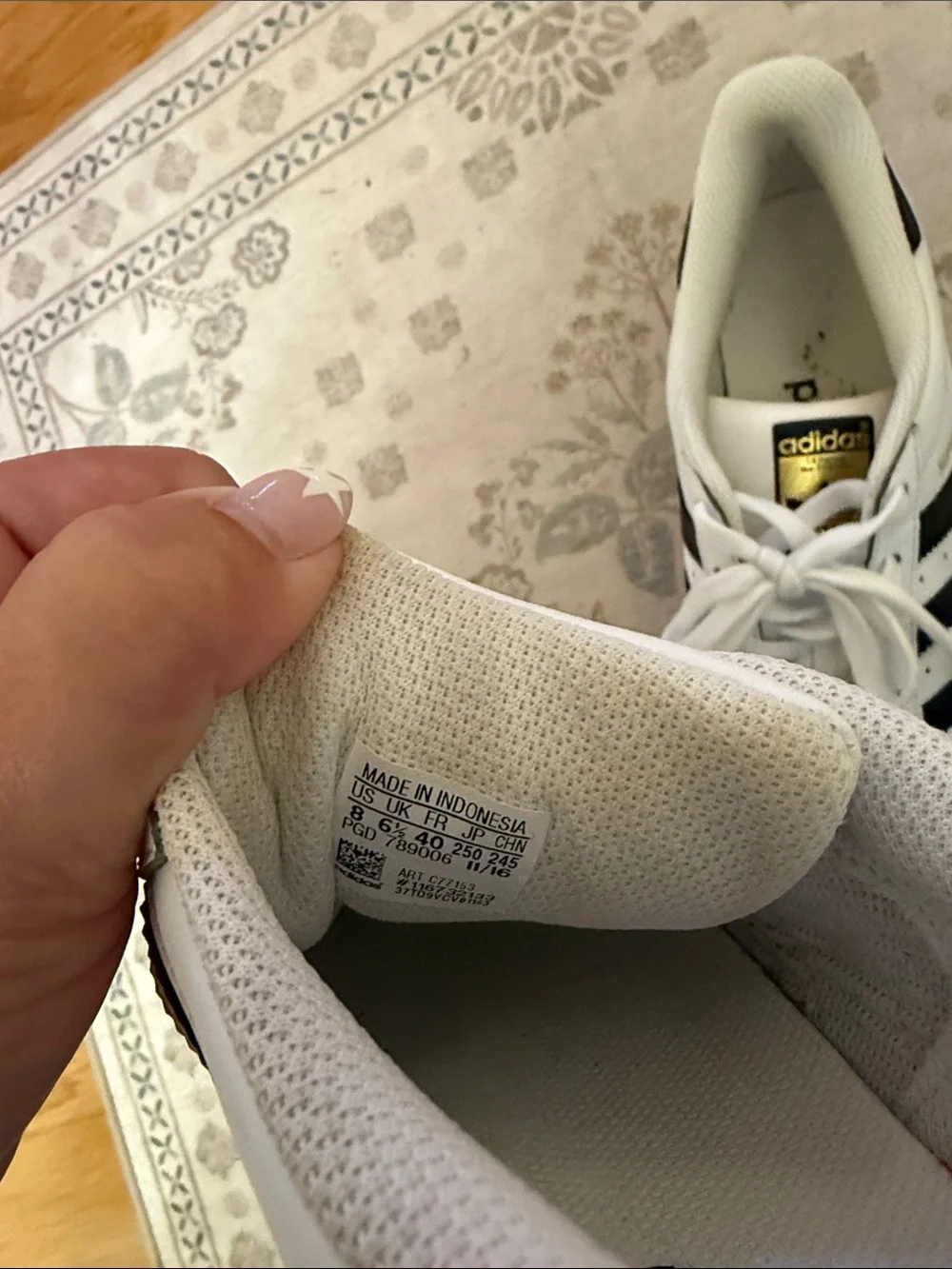 Adidas Superstar Sneakers in White and Black